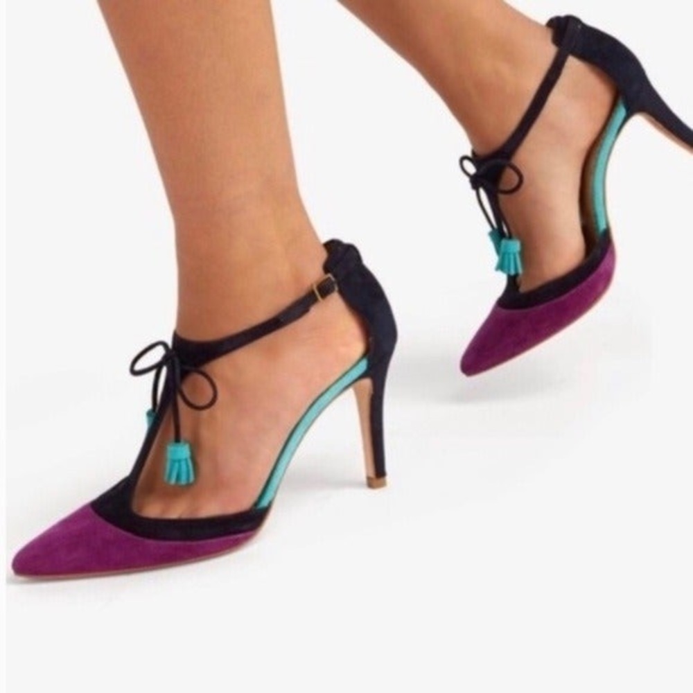 Boden Low Tassle Color Heels - Never Worn!